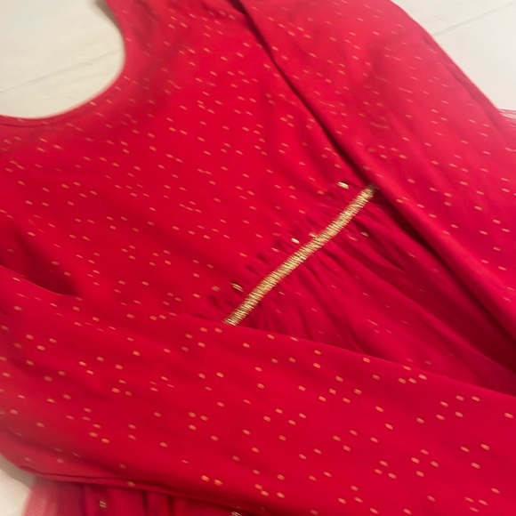 Hanna Andersson Kids Holiday Long Sleeve Shimmer Tuille Dress, size 12 - Picture 3 of 7